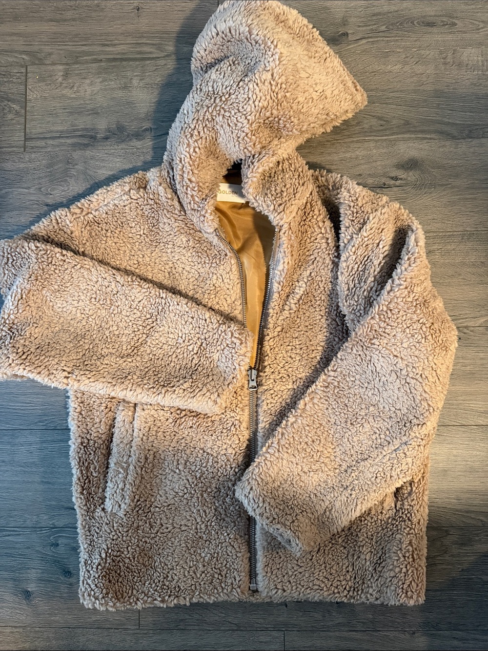 Aritzia Golden by TNA Teddy Zipped Jacket Coat